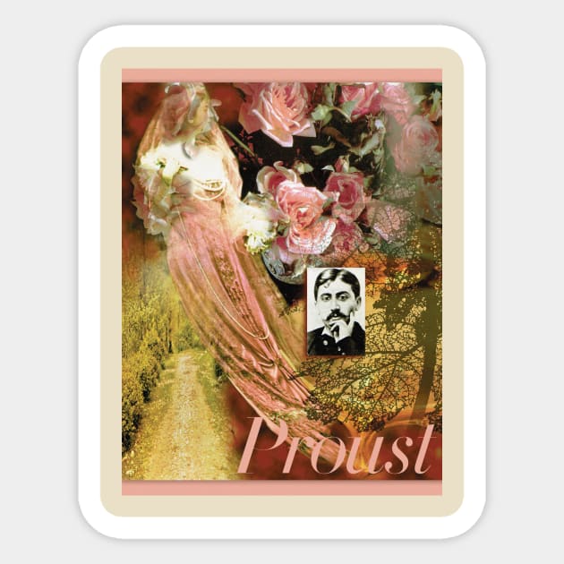 Marcel Proust Collage Portrait Sticker by Dez53